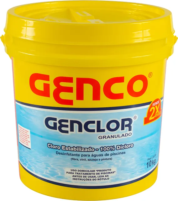Balde de 10 kg do cloro Genclor granulado da Genco